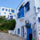 Ruelle bleue et blanche de Sidi Bou Saïd en Tunisie